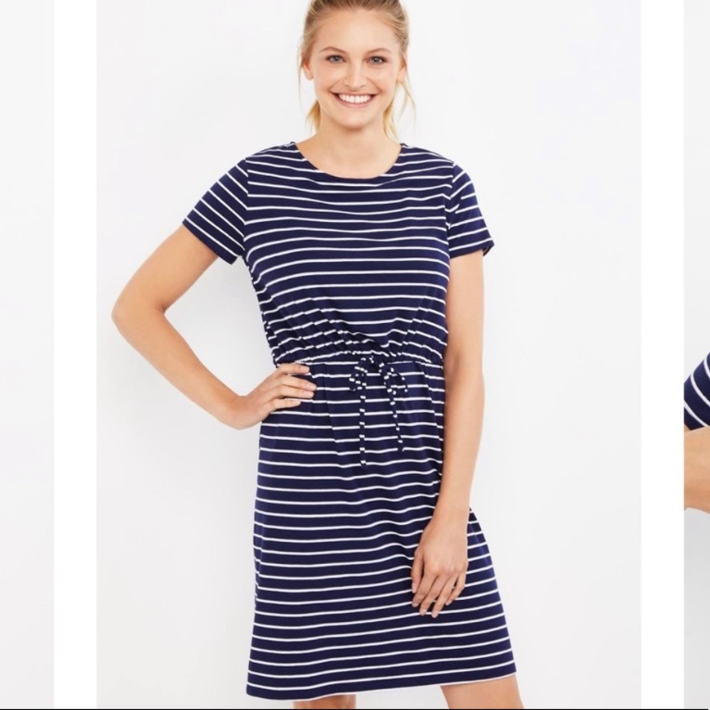 Striped Navy & White Nursing Dress
